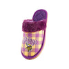 Minnesota Vikings NFL Womens Plaid Sherpa Mule Slipper