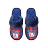 New York Giants NFL Womens Plaid Sherpa Mule Slipper