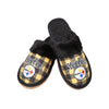 Pittsburgh Steelers NFL Womens Plaid Sherpa Mule Slipper