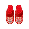 San Francisco 49ers NFL Womens Plaid Sherpa Mule Slipper