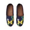 Michigan Wolverines NCAA Womens Floral Canvas Shoes