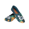 Green Bay Packers NFL Womens Floral Canvas Shoes