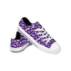 TCU Horned Frogs NCAA Womens Low Top Repeat Print Canvas Shoes