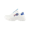 Buffalo Bills NFL Womens Glitter Big Logo Vintage White Chunky Sneaker (PREORDER - SHIPS LATE MARCH)