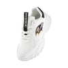 Baltimore Ravens NFL Womens Glitter Big Logo Vintage White Chunky Sneaker (PREORDER - SHIPS LATE MARCH)