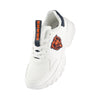 Chicago Bears NFL Womens Glitter Big Logo Vintage White Chunky Sneaker (PREORDER - SHIPS LATE MARCH)