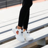 Cincinnati Bengals NFL Womens Glitter Big Logo Vintage White Chunky Sneaker (PREORDER - SHIPS LATE MARCH)