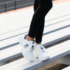 Dallas Cowboys NFL Womens Glitter Big Logo Vintage White Chunky Sneaker (PREORDER - SHIPS LATE MARCH)