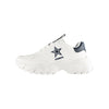 Dallas Cowboys NFL Womens Glitter Big Logo Vintage White Chunky Sneaker (PREORDER - SHIPS LATE MARCH)