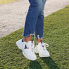 Houston Texans NFL Womens Glitter Big Logo Vintage White Chunky Sneaker
