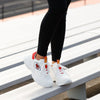 Kansas City Chiefs NFL Womens Glitter Big Logo Vintage White Chunky Sneaker (PREORDER - SHIPS LATE MARCH)