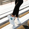 New York Jets NFL Womens Glitter Big Logo Vintage White Chunky Sneaker