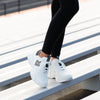New Orleans Saints NFL Womens Glitter Big Logo Vintage White Chunky Sneaker