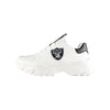 Las Vegas Raiders NFL Womens Glitter Big Logo Vintage White Chunky Sneaker