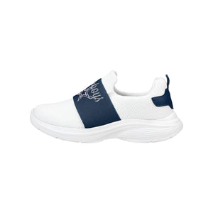Dallas Cowboys NFL Womens Script Wordmark White Slip On Sneakers