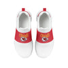 Kansas City Chiefs NFL Womens Script Wordmark White Slip On Sneakers