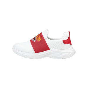 Kansas City Chiefs NFL Womens Script Wordmark White Slip On Sneakers