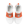 Miami Dolphins NFL Womens Script Wordmark White Slip On Sneakers