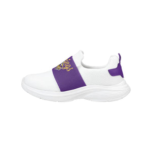 Minnesota Vikings NFL Womens Script Wordmark White Slip On Sneakers