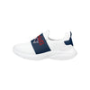 New England Patriots NFL Womens Script Wordmark White Slip On Sneakers