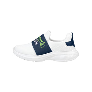 Seattle Seahawks NFL Womens Script Wordmark White Slip On Sneakers