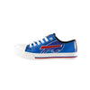 Buffalo Bills NFL Womens Team Color Metallic Low Top Canvas Shoes