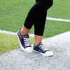 Chicago Bears NFL Womens Team Color Metallic Low Top Canvas Shoes