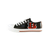 Cincinnati Bengals NFL Womens Team Color Metallic Low Top Canvas Shoes