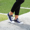 Dallas Cowboys NFL Womens Team Color Metallic Low Top Canvas Shoes