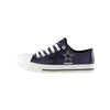 Dallas Cowboys NFL Womens Team Color Metallic Low Top Canvas Shoes