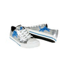 Detroit Lions NFL Womens Team Color Metallic Low Top Canvas Shoes