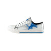 Detroit Lions NFL Womens Team Color Metallic Low Top Canvas Shoes