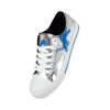 Detroit Lions NFL Womens Team Color Metallic Low Top Canvas Shoes