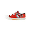 Kansas City Chiefs NFL Womens Team Color Metallic Low Top Canvas Shoes