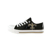 New Orleans Saints NFL Womens Team Color Metallic Low Top Canvas Shoes