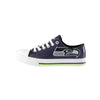 Seattle Seahawks NFL Womens Team Color Metallic Low Top Canvas Shoes