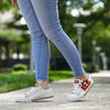 Cincinnati Bengals NFL Womens Big Logo Low Top White Canvas Shoes