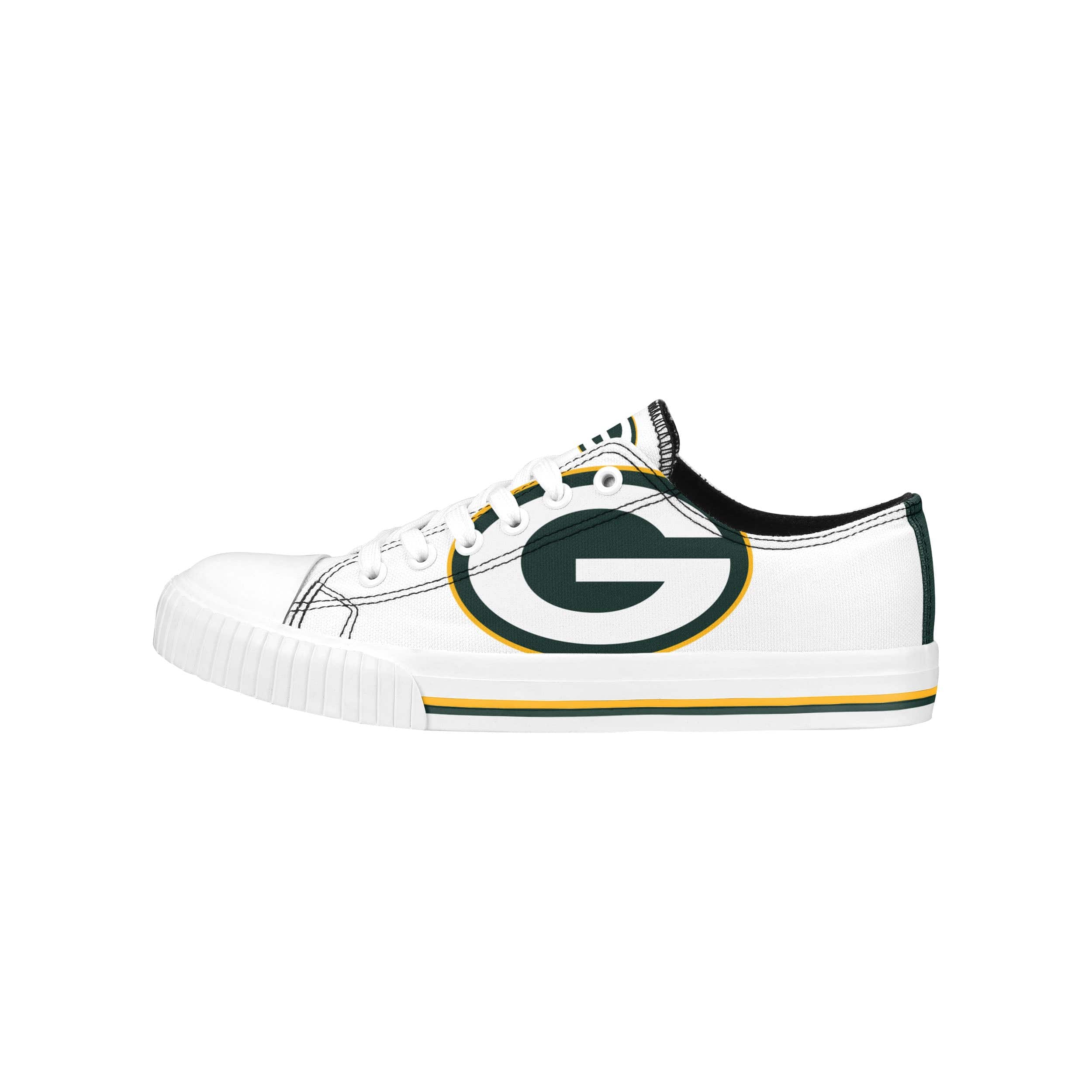 Green Bay Packers Low Top Canvas Youth Shoes