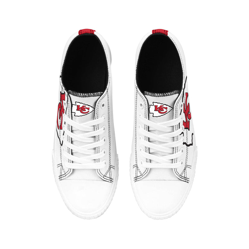 FOCO Cream Boston Red Sox Low Top Canvas Shoes