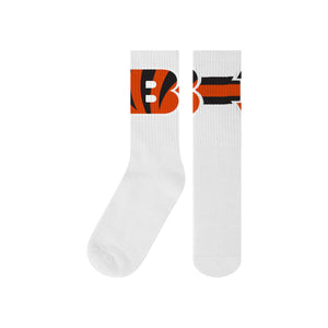 Cincinnati Bengals NFL Primary Logo White Socks
