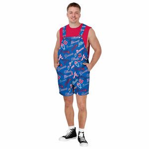 Atlanta Braves MLB Mens Historic Print Bib Shortalls