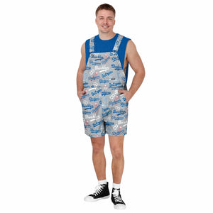 Los Angeles Dodgers MLB Mens Historic Print Bib Shortalls