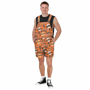San Francisco Giants MLB Mens Historic Print Bib Shortalls