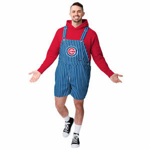 Chicago Cubs MLB Mens Pinstripe Bib Shortalls