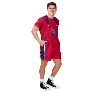 St Louis Cardinals MLB Mens Team Stripe Bib Shortalls