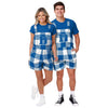 Duke Blue Devils NCAA Mens Plaid Bib Shortalls