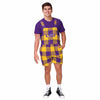 LSU Tigers NCAA Mens Plaid Bib Shortalls