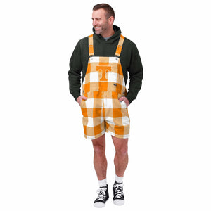 Tennessee Volunteers NCAA Mens Plaid Bib Shortalls