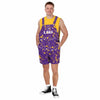 LSU Tigers NCAA Mens Paint Splatter Bib Shortalls