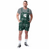 Michigan State Spartans NCAA Mens Paint Splatter Bib Shortalls